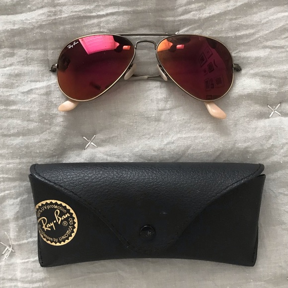 Ray-Ban Accessories - Ray-Ban Aviator Flash Sunglasses Ruby